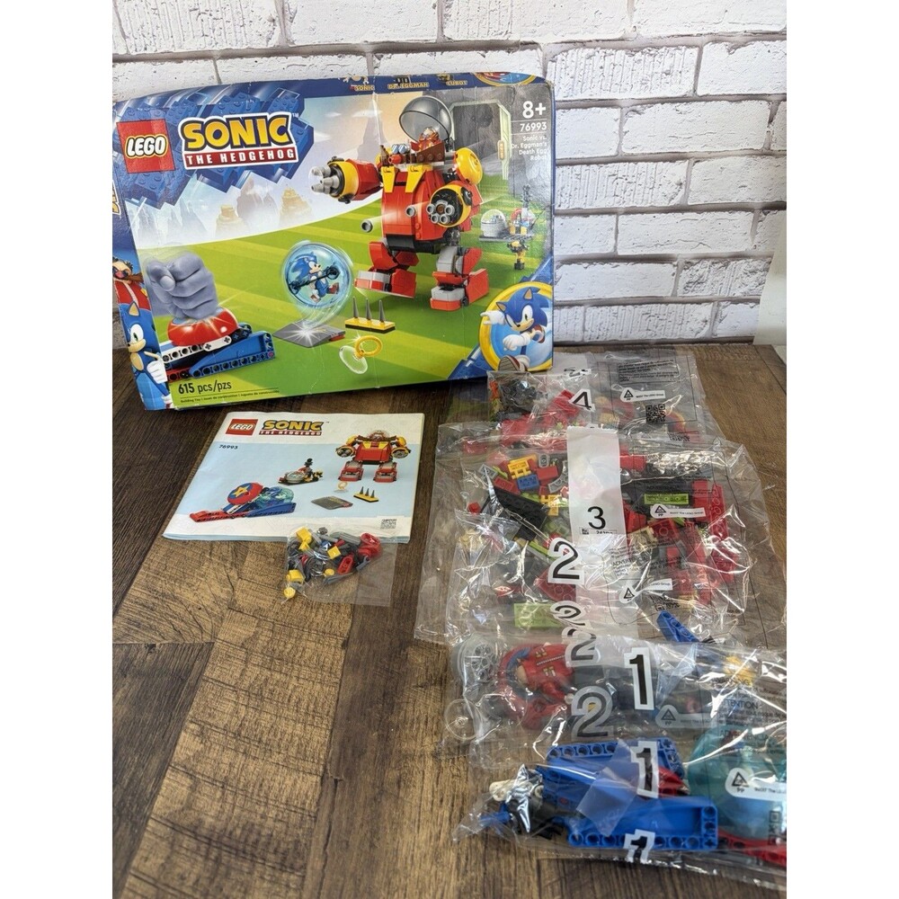 LEGO Sonic Vs. Dr. Eggman's Death Egg Robot (76993) 100% Complete - Open Box!